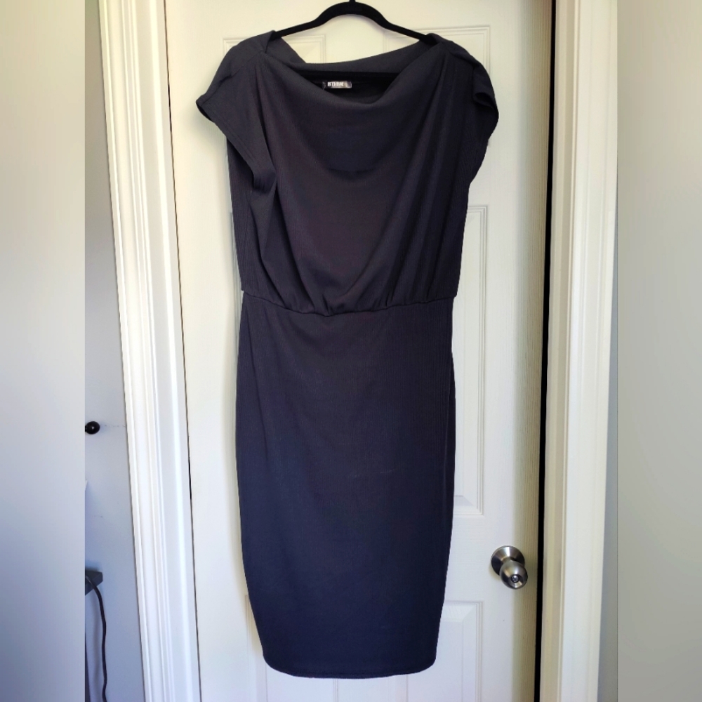 Grey off the shoulder dress
